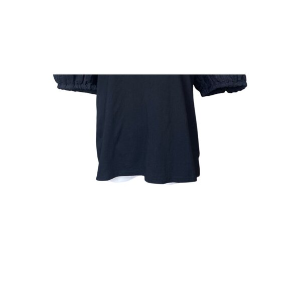 Express Womens Puff Sleeve Peasant Top Size L NWT Cotton Cottagecore Lagenlook - Picture 3 of 11